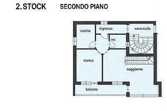 Splendido appartamento duplex con vista panoramica - Planimetria 1