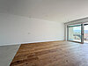 living room with kitchen