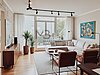Wohnraum gerendert mit Einrichtungsvorschlag - rendering soggiorno con proposta di arredamento