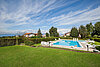 Pool with lake view