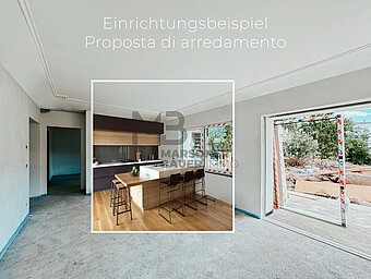 Offener Wohn- Essbereich mit Terrasse - zona giorno con terrazza