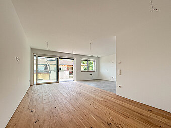 kitchen and living area