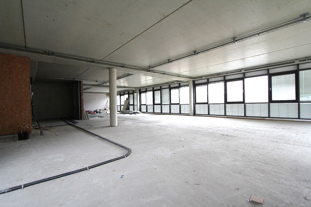 Büro im Rohbau