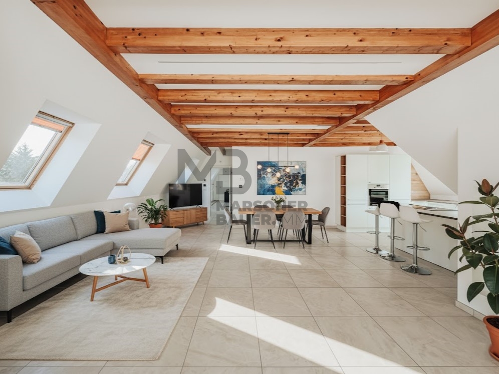 Wohnraum Schlafzimmer mit gerendertem Einrichtungsvorschlag - stanza da letto con arredamento virtuale (zur Veranschaulichung - a scopo illustrativo)