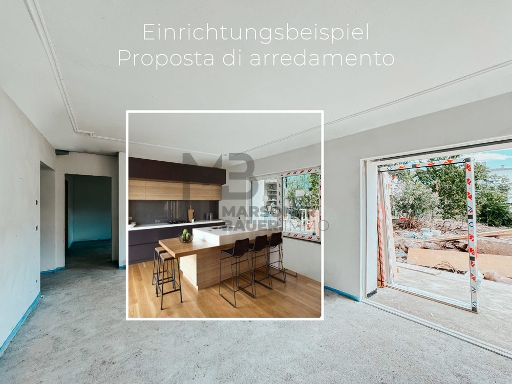 Offener Wohn- Essbereich mit Terrasse - zona giorno con terrazza