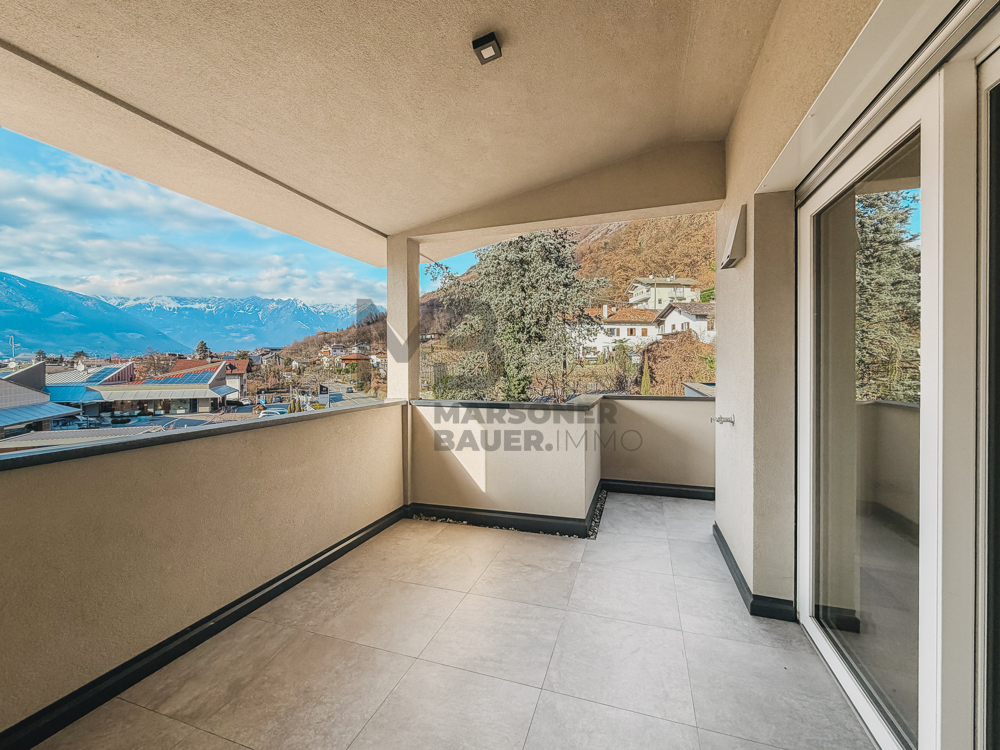 Überdachte Panoramaterrasse - terrazza panoramica coperta