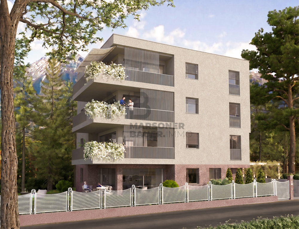 Rendering Mimosetta Fassadenfarbe  neu - colori facciata nuovi