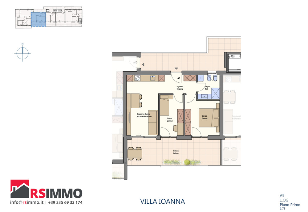 Plan Wohnung - piantina app.