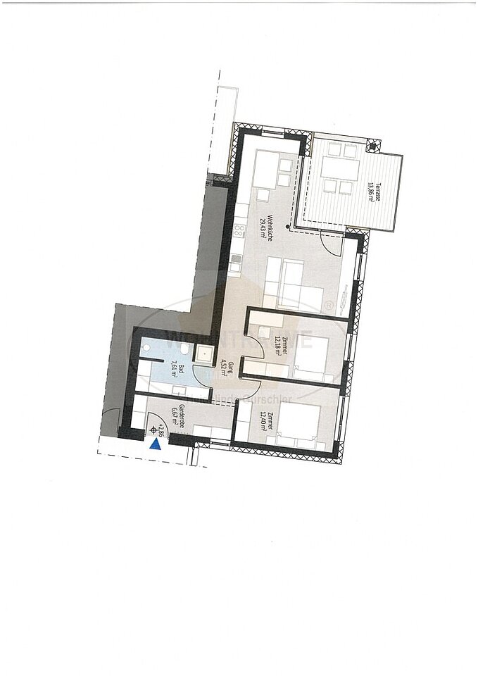 Grundriss Wohnung 5 Wohnanlage Gerry