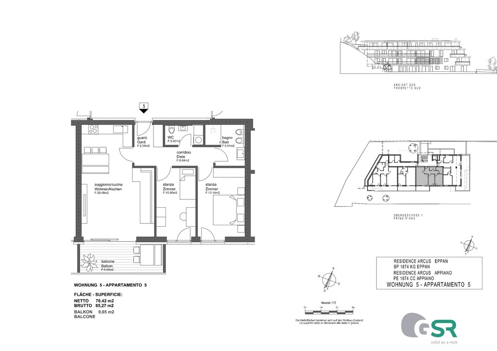 W5 - Nuovo trilocale con terrazza - Planimetria 1